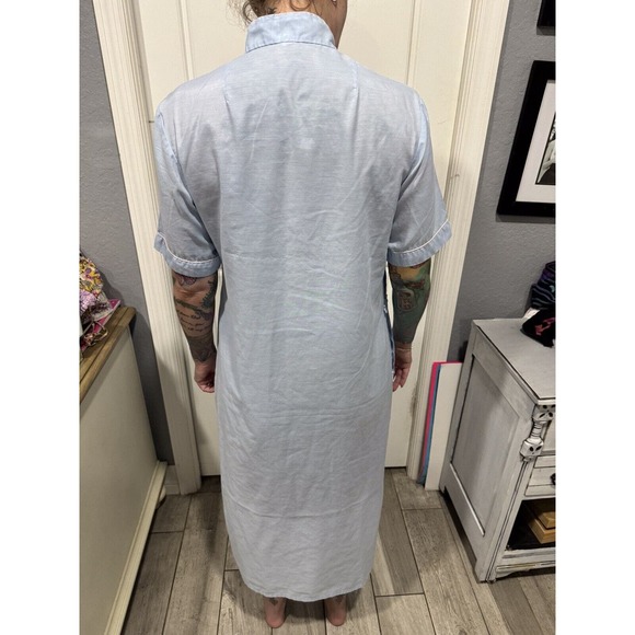 Vintage 70s Jodie Arden Asian Embroidered Nightgown Size XL - Picture 7 of 8